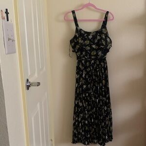 NWT easel Floral Black Maxi Dress